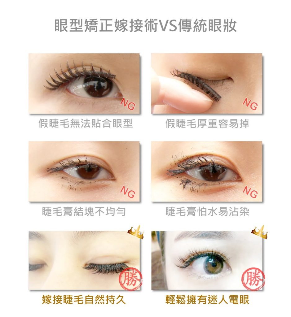 6D美睫嫁接 22 接睫毛VS化妝